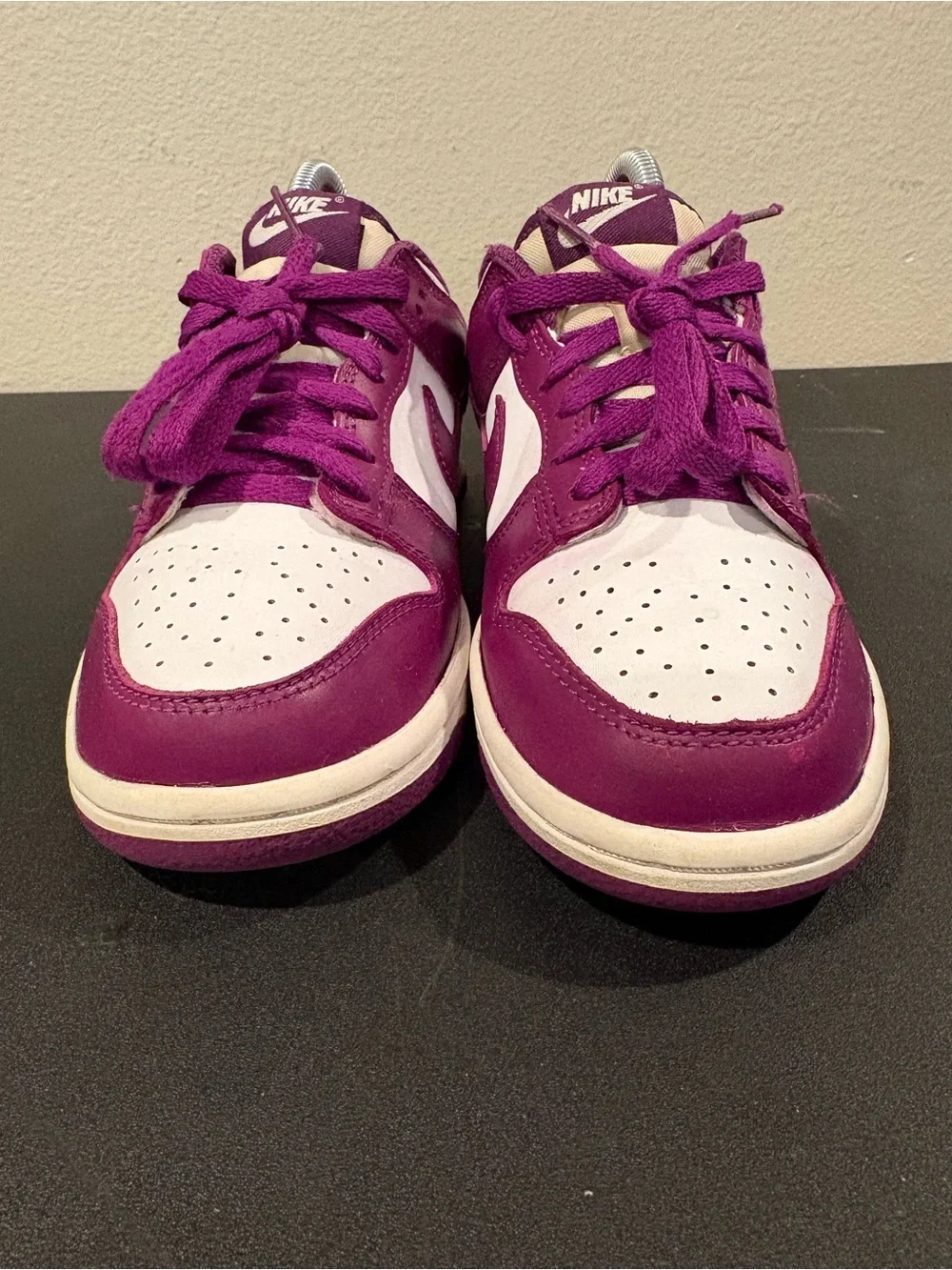 Nike Dunk Low Purple Viotech GS White Kids Shoes Youth Sz 4.5Y (FB9109-110)